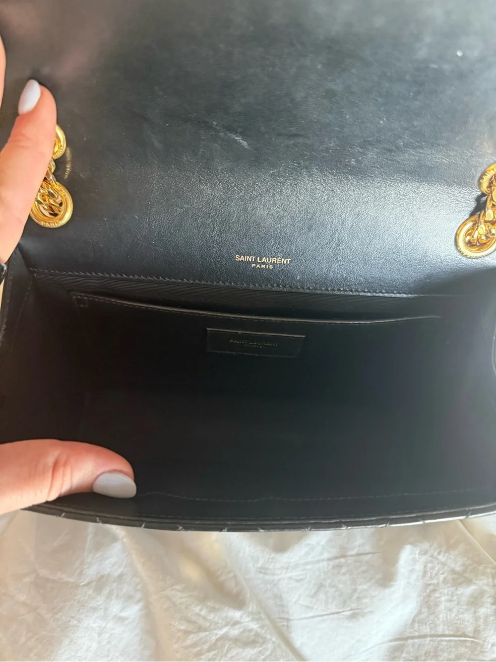 Saint Laurent Black Medium Envelope Bag